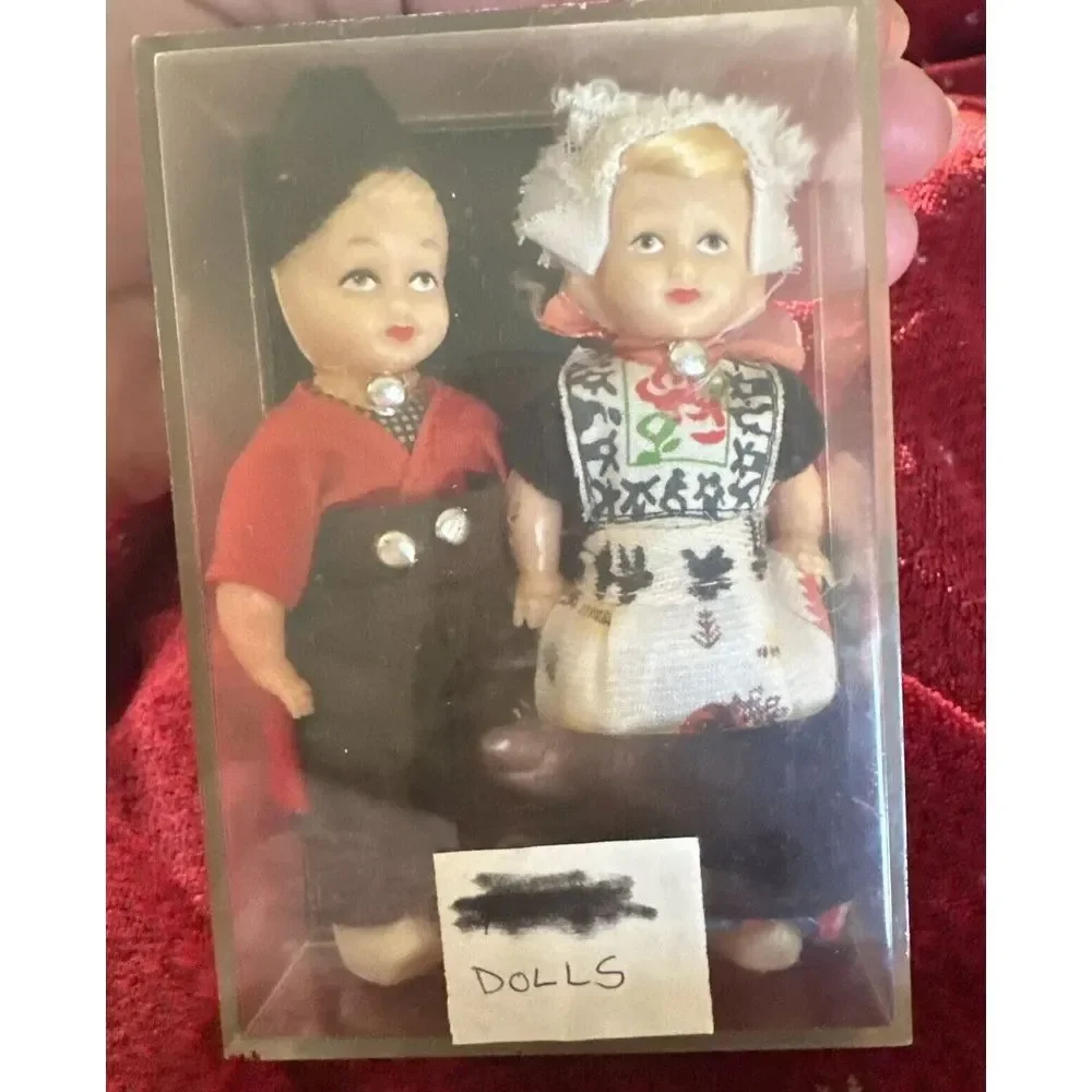 Vintage 1950's  Boy & Girl Doll‎ in Traditional  Dutch Dress 4.5" Celluloid - Picture 14 of 14